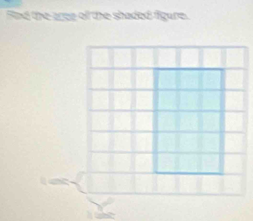 find the aree of the shaded figure.