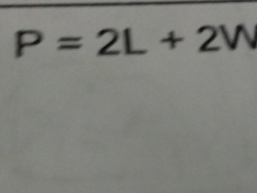 P=2L+2W