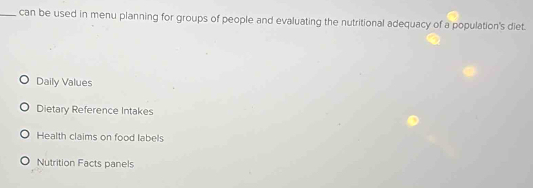 Solved: can be used in menu planning for groups of people and ...