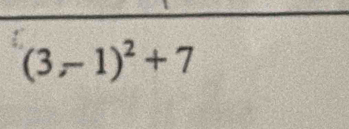 (3,-1)^2+7