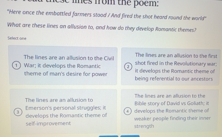 Solved: these mes from the poem: 