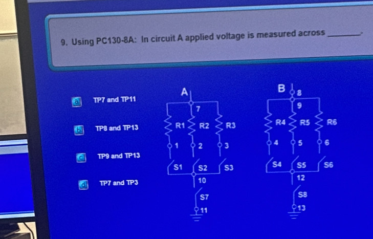 Solved: Using PC130-8A: In circuit A applied voltage is measured across ...