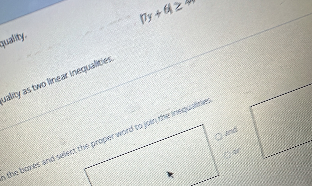 quality. 
uality as two linear inequalities 
and