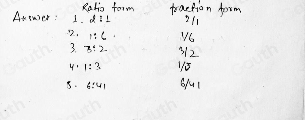 Solved: DIRECTIONS: Express the ratio of the given problems in colon ...