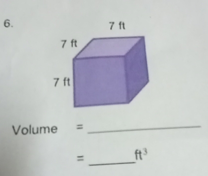 Volume =
_ 
= _ ft^3