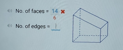 No. of faces =14
6 
No. of edges = 
_