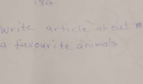 186t
write article about 
a favourite animals