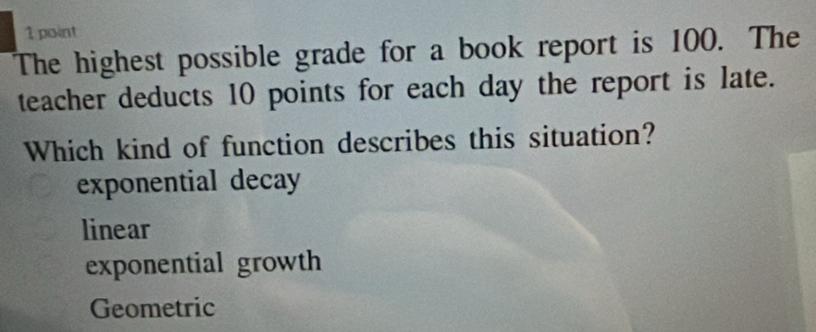 Solved: The highest possible grade for a book report is 100. The ...
