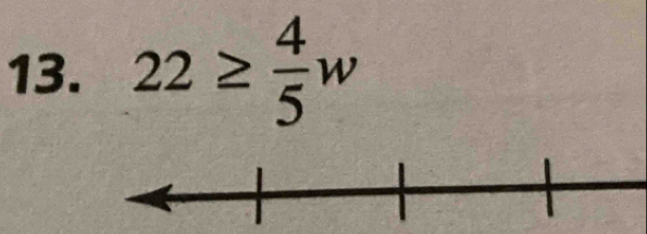 22≥  4/5 w