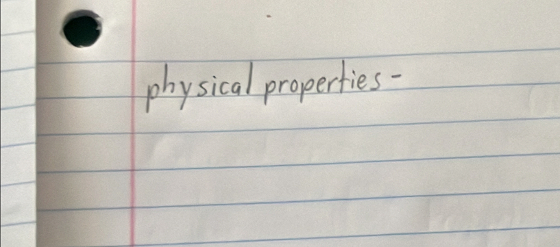 physical properties-