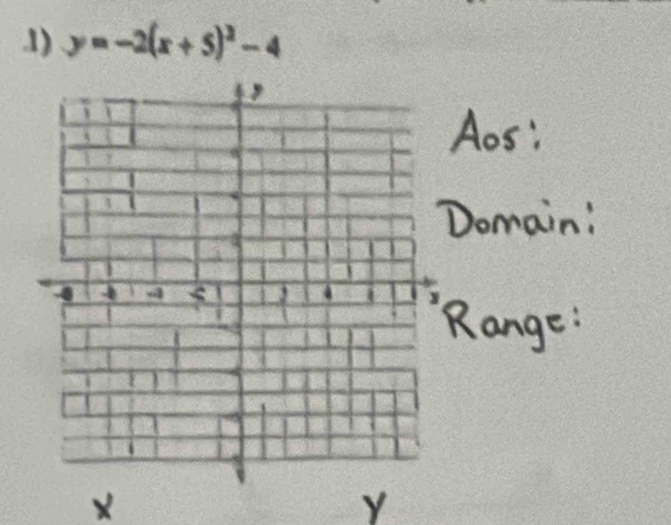 .1) y=-2(x+5)^2-4