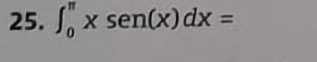 ∈t _0^(π)xsen (x)dx=