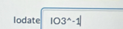 lodate |O3^(wedge)-1|