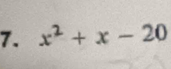 x² + x − 20