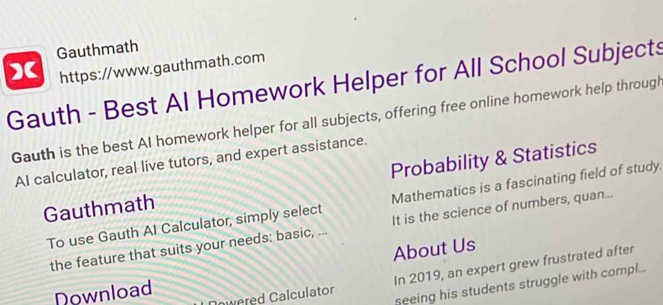 Solved: Gauthmath X https://www.gauthmath.com Gauth - Best AI Homework ...