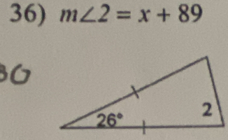 m∠ 2=x+89