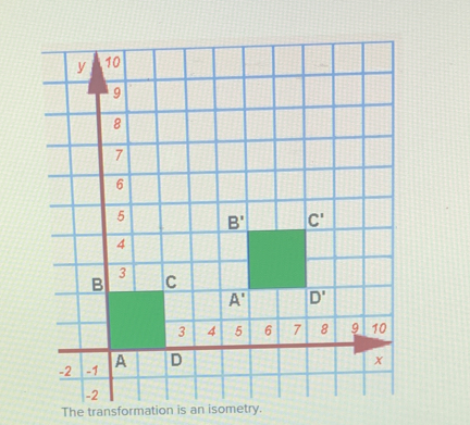 The transformation is an isometry.