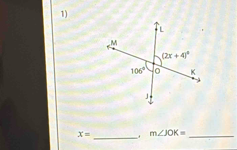 x=
m∠ JOK=
_