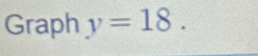 Graph y=18.