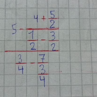 frac 5-frac 4+ 5/4  3/2 - 2/2 7114- 37/14 