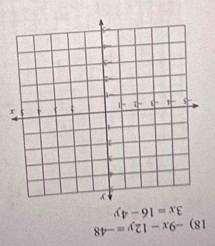 -9x-12y=-48
3x=16-4y