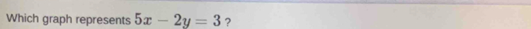 Which graph represents 5x-2y=3 ?