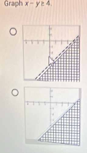 Graph x-y≥ 4.