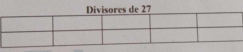 Divisores de 27