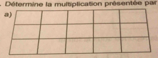 Détermine la multiplication présentée par