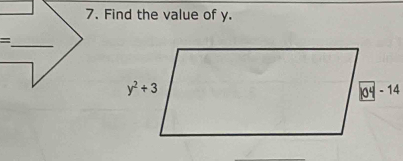 Find the value of y.
_