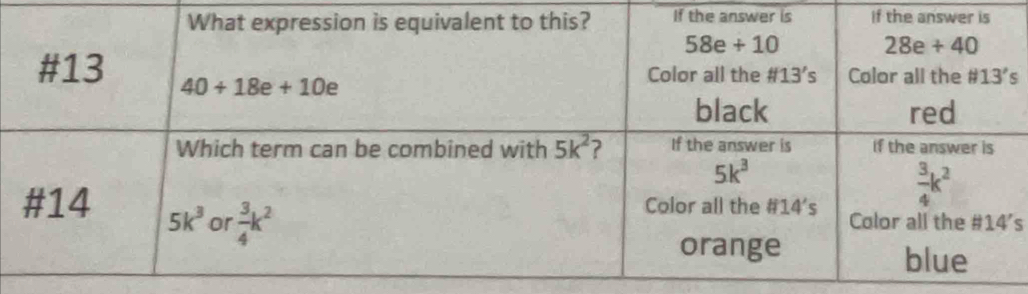 If the answer is
s