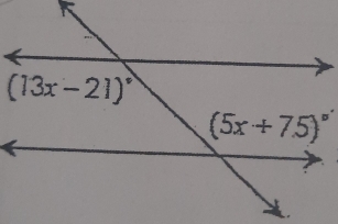 (13x-21)^circ 
(5x+7.5)^circ 