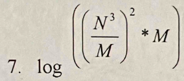 _log (( N^3/M )^2*M)