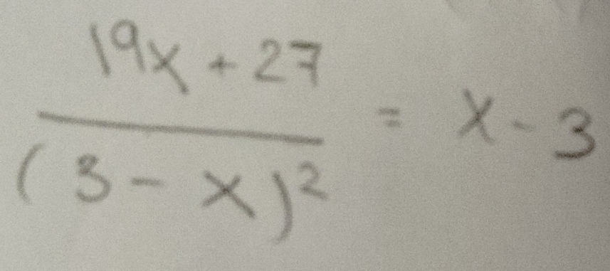 frac 19x+27(3-x)^2=x-3