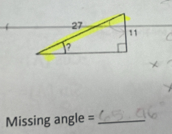 Missing angle =_