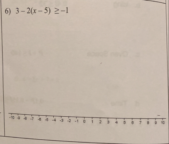 3-2(x-5)≥ -1