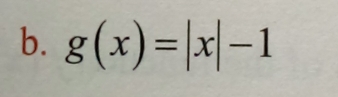 g(x)=|x|-1