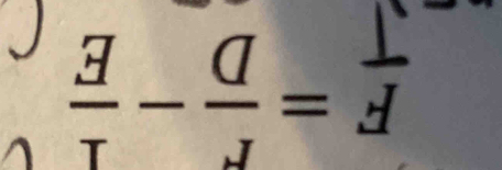  3/x - a/J = 1/d 