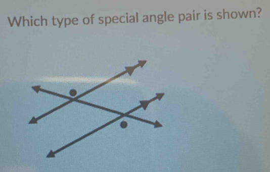 Which type of special angle pair is shown?