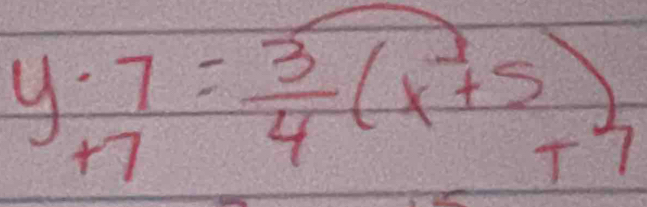 y-7= 3/4 (x+5)+7