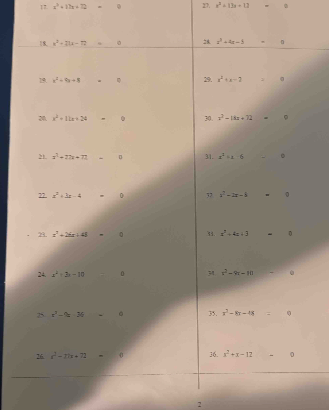 x^2+12x+12=0 27. x^2+13x+12=
2