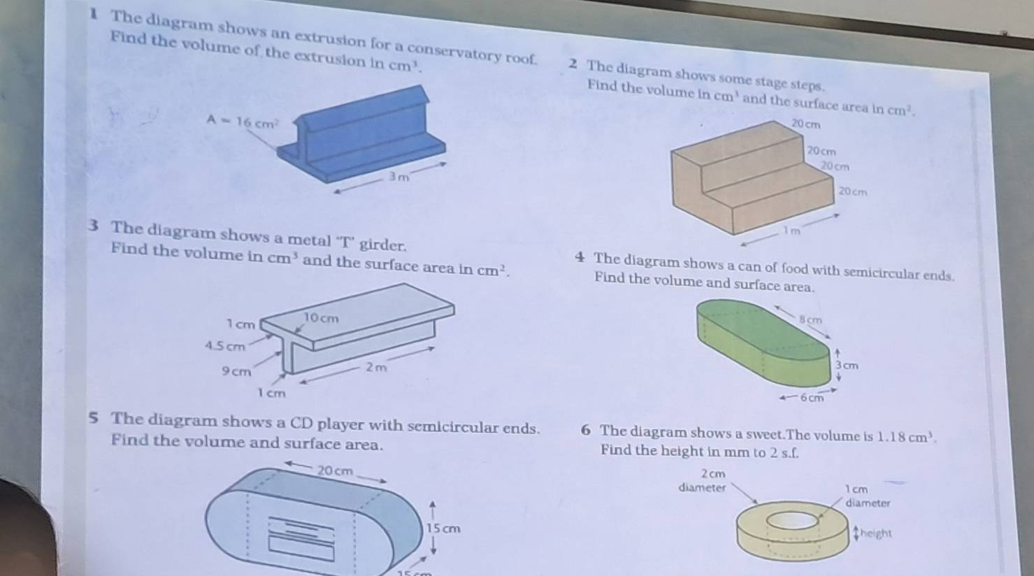 Solved: The diagram shows an extrusion for a conservatory roof. 2 The ...