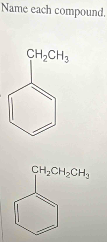 Name each compound.