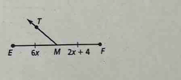 T
E 6x M 2x+4 F