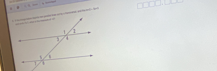 Scratchped
m∠ 2=5x+3