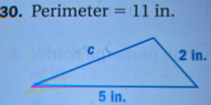 Perimete er =11in.