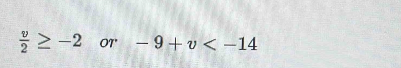  v/2 ≥ -2 OT' -9+v
