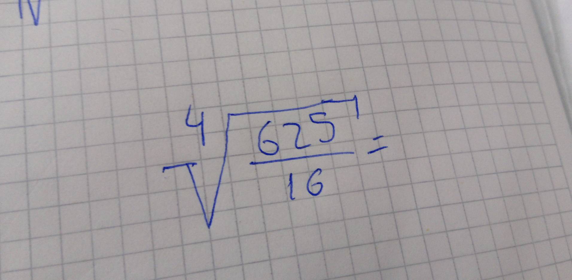 sqrt[4](frac 625)16=