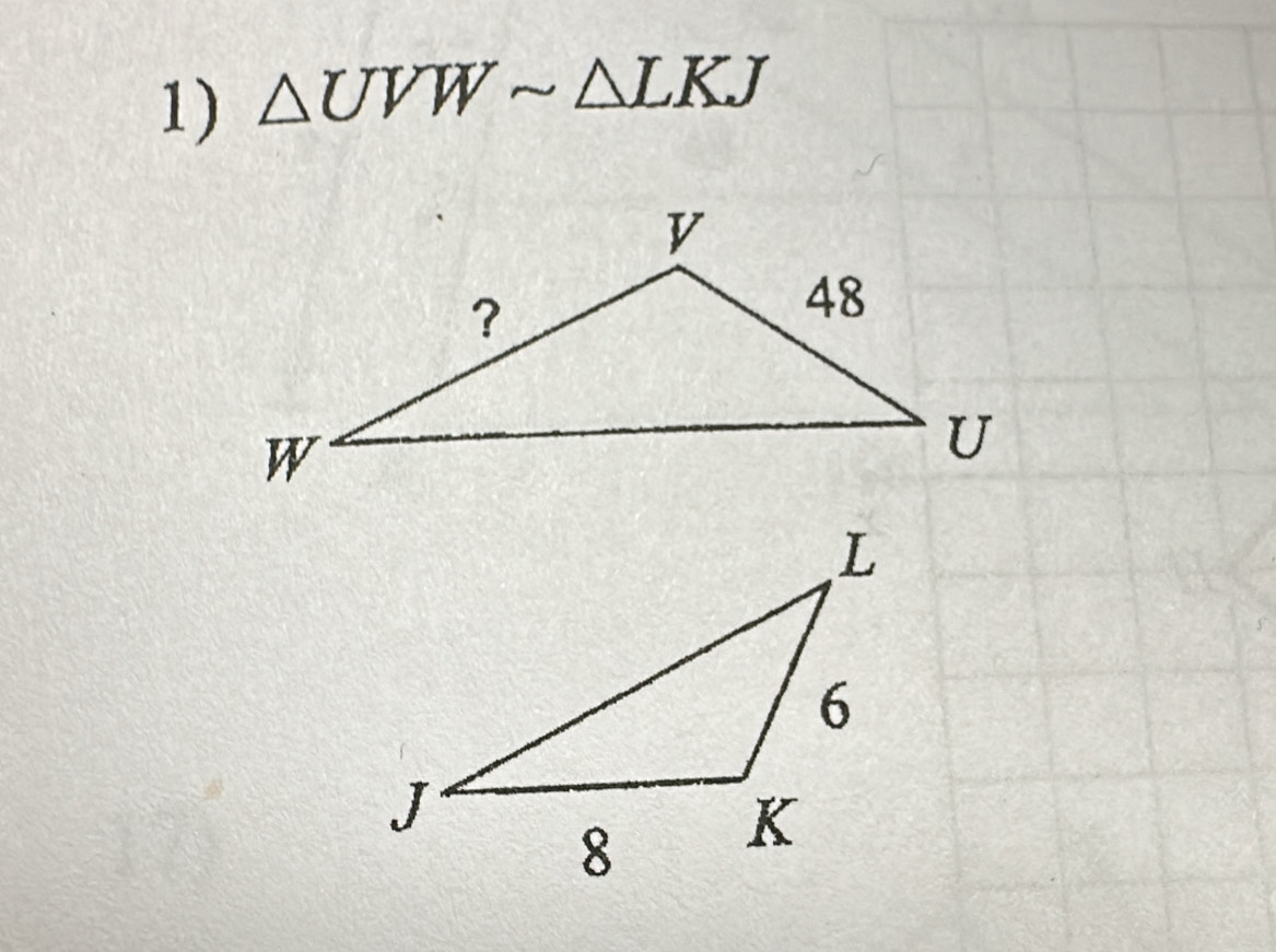 △ UVWsim △ LKJ