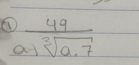  49/sqrt[3](a.7) 